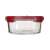 CURVER Smart Cook 0.6L round glass food storage container with red lid