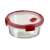 CURVER Smart Cook 0.6L round glass food storage container with red lid