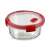 CURVER Smart Cook 0.6L round glass food storage container with red lid