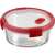 CURVER Smart Cook 0.6L round glass food storage container with red lid