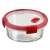 CURVER Smart Cook 0.6L round glass food storage container with red lid