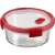 Recipient de depozitare a alimentelor din sticlă rotund CURVER Smart Cook de 0,6 l cu capac roșu