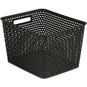 CURVER Your Style L dark brown storage basket with rattan effect - Storage & organization