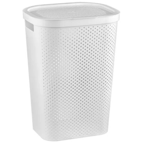 Curver Infinity 59L White Laundry Basket with Lid