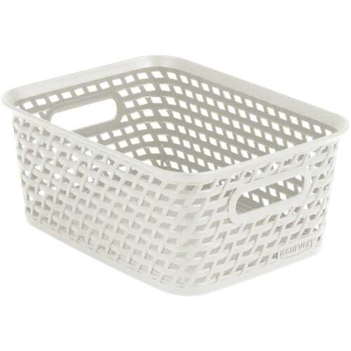 CURVER "YOUR STYLE" storage basket, white, small, with handles