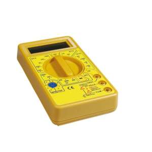 Strausz digital multimeter, yellow, handheld, electrical testing - Multimeter