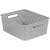 CURVER "YOUR STYLE" grey plastic storage basket with handles