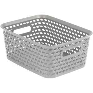 CURVER Your Style grey storage basket, woven design, rectangular, with handles - Storage & organization