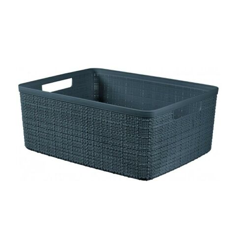 JUTE kosár M - Grafitszürke storage basket with handles