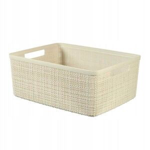 Beige Jute Basket M, storage organizer - Storage & organization