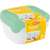 CURVER Fresh & Go 3x0.8L Quadratisches Lebensmittelbehälter-Set - Transparent/Grün