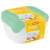 CURVER Fresh & Go 3x0.8L Kvadratni set posuda za hranu - Prozirna/Zelena