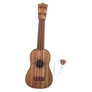 Mini gitár gyermekeknek pengetővel - fa hatású kialakítással 80339607 Játék hangszerek - Gitár