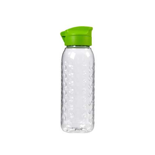 Бутилка за вода CURVER Smart Dots, 450ml, прозрачна със зелен капак