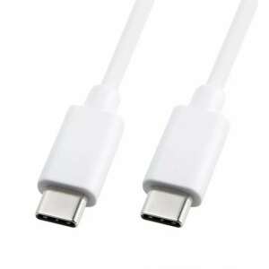 White USB-C to USB-C cable for data transfer and fast charging - Phone Charger