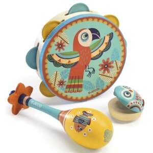 Djeco Animambo musical instrument set with tambourine, maracas and castanets - Toy Instrument