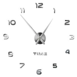 DIY falióra ezüst tükör számokkal fehér háttérrel - Ruhhy