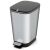 Curver Chic 25L Silver and Black Pedal Bin angled view