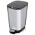 Curver Chic 25L Silver and Black Pedal Bin angled view