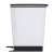CURVER CHIC 25L pedal bin, side view, silver and black