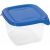 Curver Fresh & Go 1.2L Food Container, Square, Transparent with Blue Lid