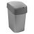 Curver Pacific Flip Bin 25L silver/grey angled view
