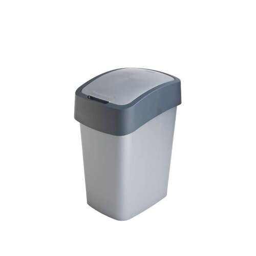 CURVER "PACIFIC FLIP BIN" 25L silver/grey flip bin trash can