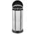 Curver 40L pedal bin, stainless steel, black lid, foot pedal, open lid, modern design