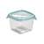 Recipient alimentar CURVER "FRESH&GO" pătrat, 0,45L, transparent cu capac albastru