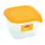 Recipient alimentar CURVER Fresh&Go 0,45 l, pătrat, transparent cu capac portocaliu