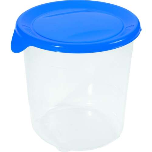 CURVER FRESH&GO 1L Recipient Rotund pentru Alimente - Transparent/Capac Albastru