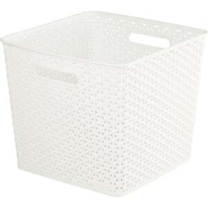 CURVER "My Style" Rattan Square Storage Basket, Cream - Storage & organization