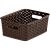 Curver My Style 8L Rattan Basket, brown plastic storage basket with handles
