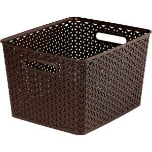 CURVER "MY STYLE" L size dark brown rattan basket - Storage & organization