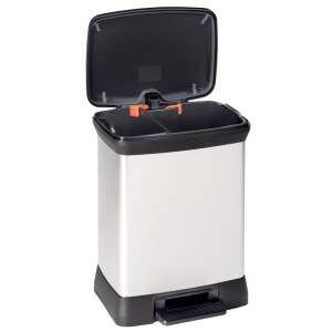 CURVER "DUO DECO" pedal bin with two compartments, 10L + 18L, silver - Curver Trash can