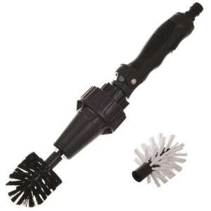 Rotating brush adapter for hose, with two brushes, black and white - Car wash brush