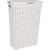 Curver Style Rattan Effect 40L Laundry Basket in Cream, angled view