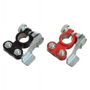 Kliešte na svorky batérie, sada 2 ks, čierna a červená, pre štandardné stĺpiky, zinok, rýchle uvoľnenie - Príslušenstvo čistiaceho stroja