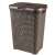 CURVER Style 60L Rattan Effect Laundry Basket, Dark Brown