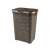CURVER Style 60L Rattan Effect Laundry Basket, Dark Brown, Front View