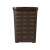 CURVER Style 60L Rattan Effect Laundry Basket, Dark Brown, Front View