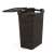 Кош за пране CURVER Style 60L с ефект ратан, тъмно кафяв, отворен капак