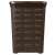 Кош за пране CURVER Style 60L с ефект ратан, тъмно кафяв, преден изглед