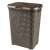 CURVER Style 60L Wäschekorb mit Rattan-Effekt, Dunkelbraun, Vorderansicht