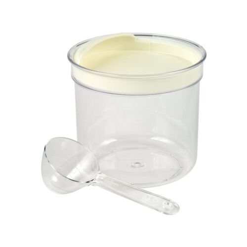 Curver 1L Spice Container with Scoop, clear plastic food storage