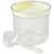 CURVER 1L Spice Jar with Dispenser, clear plastic container with beige lid and scoop