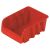 Angled View of Curver Red Storage Bin for Screws and Small Parts