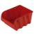 Curver 154996 red plastic storage bin for screws, nails, and other small parts