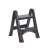 Curver 2-step foldable step stool, black with red accents