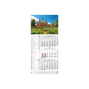 Kalendart 2024-es T077 3 havi kastély mintás speditőrnaptár 85118177 
